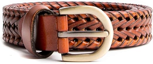 Women's Braided Genuine Leather Belt | Adjustable Waist Belt