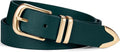 Women's PU Leather Belt with Gold Buckle | Fashion Waist Belt