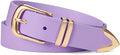 Women's PU Leather Belt with Gold Buckle | Fashion Belt