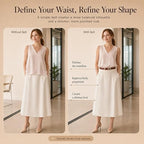Women's Brown Belt with Gold Buckle | Fashion Waist Belt