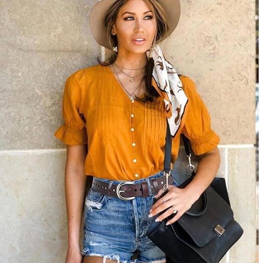 Women's Hollow Flower Leather Belt | Adjustable Waist Belt